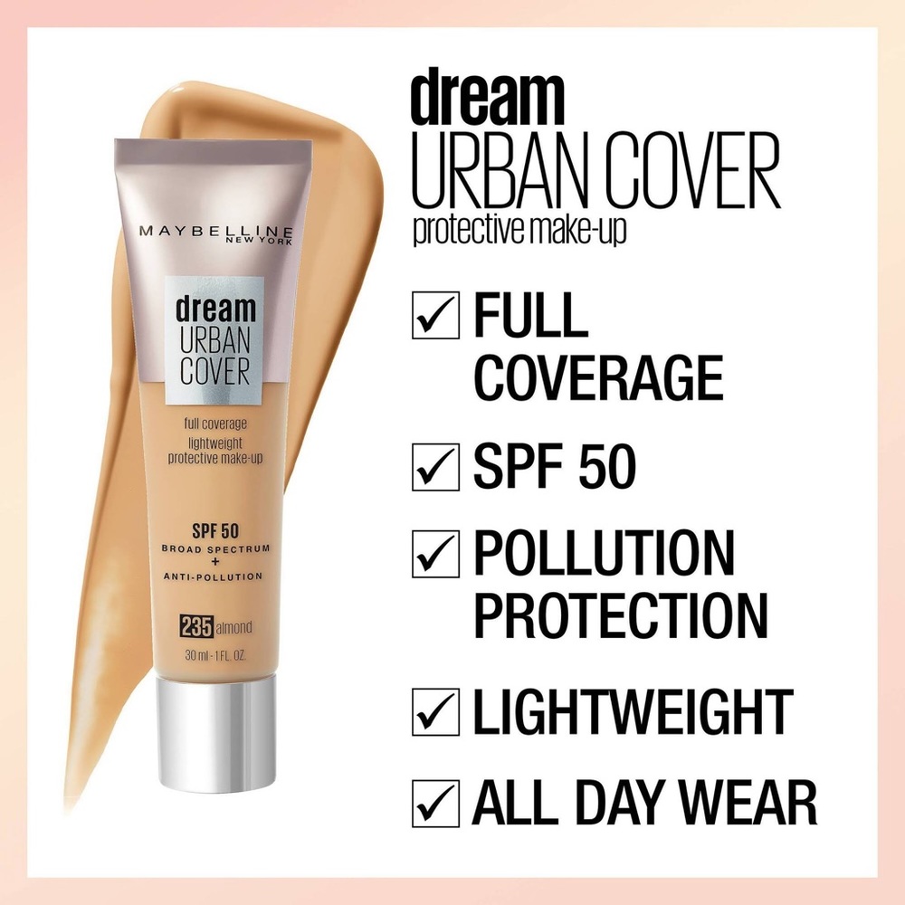 NEW Maybelline full-coverage foundation sunscreen